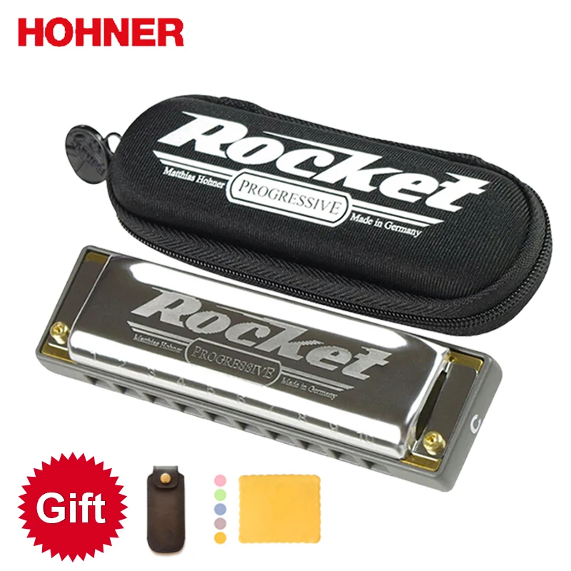 Hohner 10 Hole Rocket диатоническая Губная гармошка полимерная расческа блюз Арфа, Ключ C с подарками