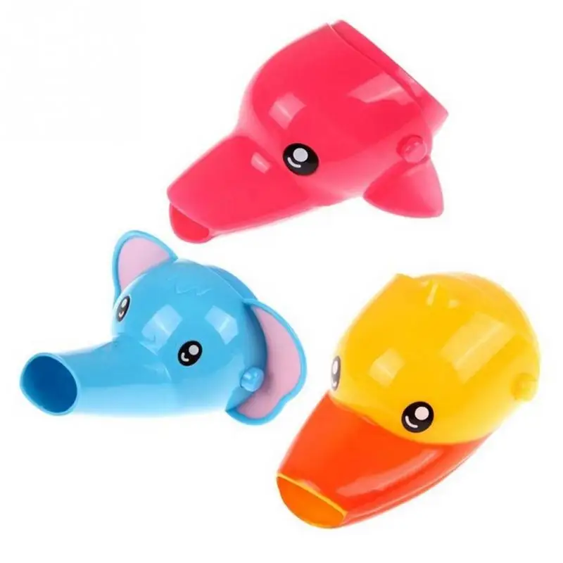 

Cute Animal Sink Tap Toddler Extender Wash for Kids Children Hand Washing Bathroom Kitchen Water Faucet Extension