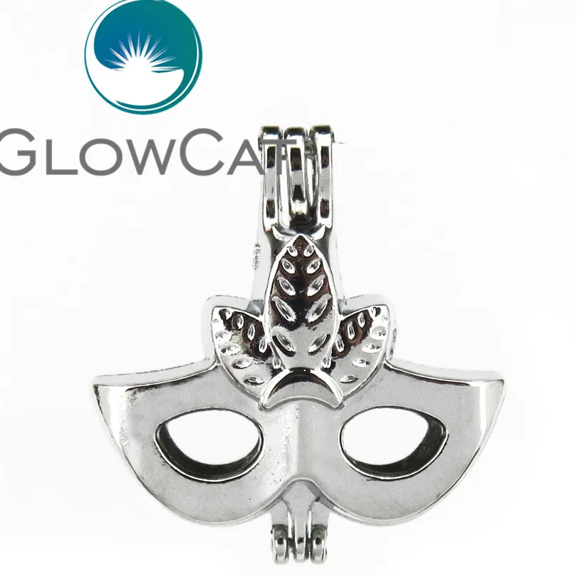 Glowcat вечерние маска жемчужина клетка ювелирных изделий бисер кулон эфирное масло
