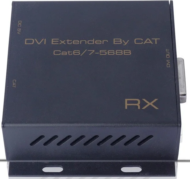 Разветвитель DVI по cat5e/6 кабель до 60 м с адаптером питания(DVI передатчик и ресивер