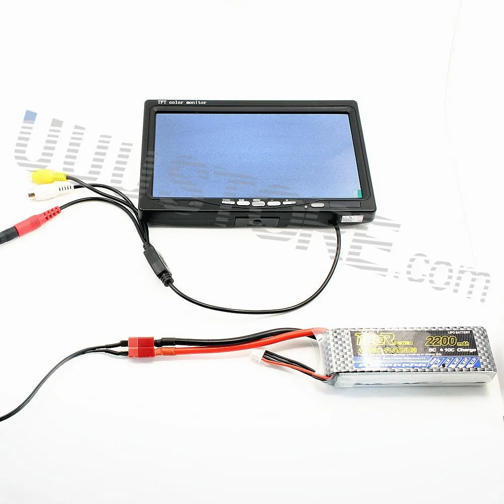 7 Inch LCD TFT FPV 800 X 480 Monitor With T Plug Screen No Blue FPV Monitor Photography For DJI Phantom ZMR250 QAV280 QAV250