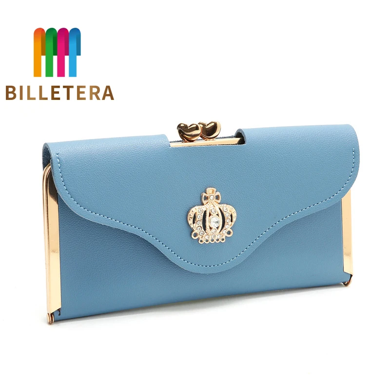 

BILLETERA New Women's Wallet Long Fashion Clutch Bag Diamond Buckle Wallet Card Package Evening Bag