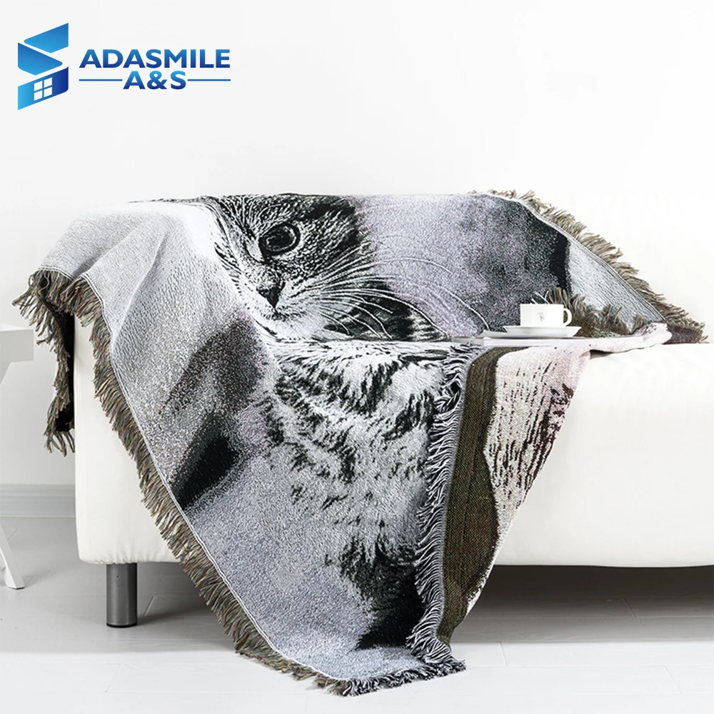 

Mordic Travel Blankets Home Decor Wall Tapestry Sofa Cover Lovely Cat Warm Bedspread Leisure Polyester Cotton Throws and Blanket