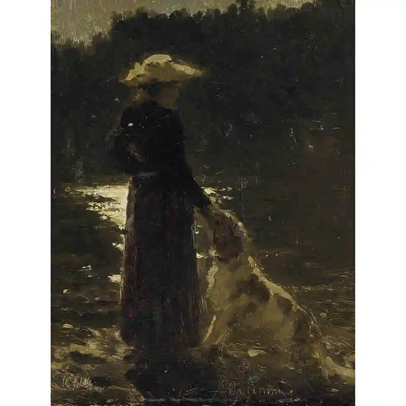 Ilya Repin lady and dog