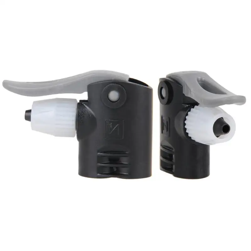 2pcs Bicycle Tyre Tube Replacement Track Pump Dual Head Valve Adaptor Foot Hose