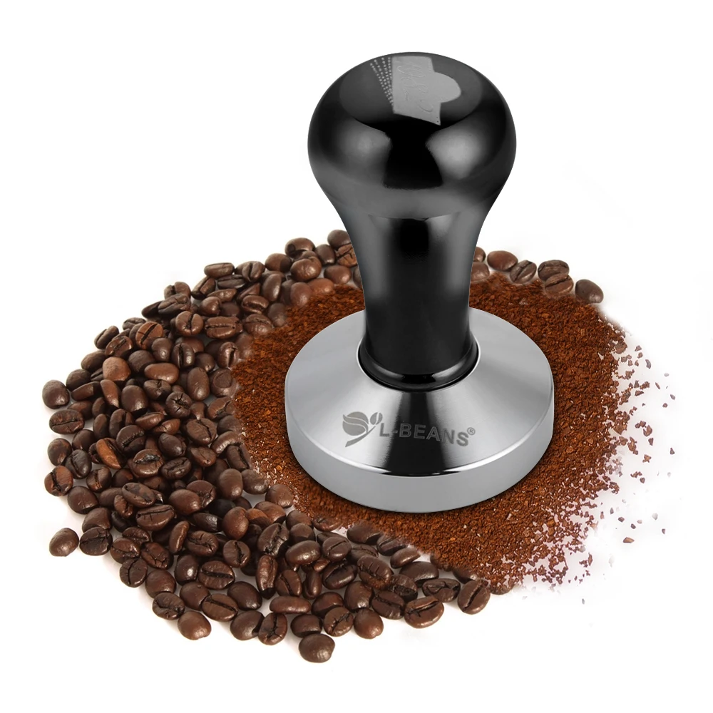 

Stainless Steel Coffee Tamper 57.5mm Coffee Powder Hammer Handle Bean Tampers Flat Rippler Tamper Tool Home Use