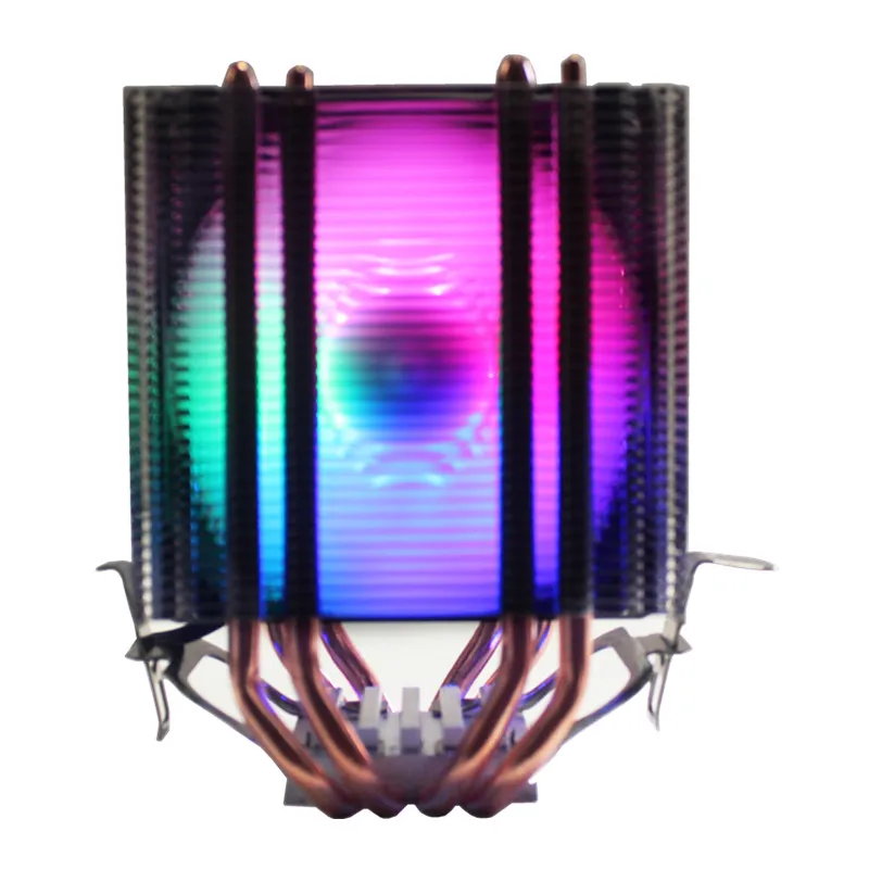 3Pin/4Pin RGB светодиодный Процессор кулер 4-Heatpipe двойная башня 9 см вентилятор охлаждения радиатора для LGA 1150/1151/1155/1156/775/1366 AMD - Blade Color: Breathing light