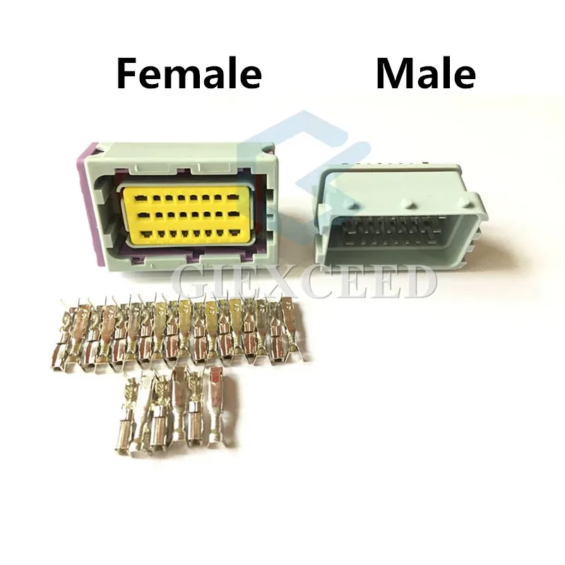 24 Pin FCI HCCPHPE24BKA90F автомобильный разъем ECU PCB серый для автомобилей
