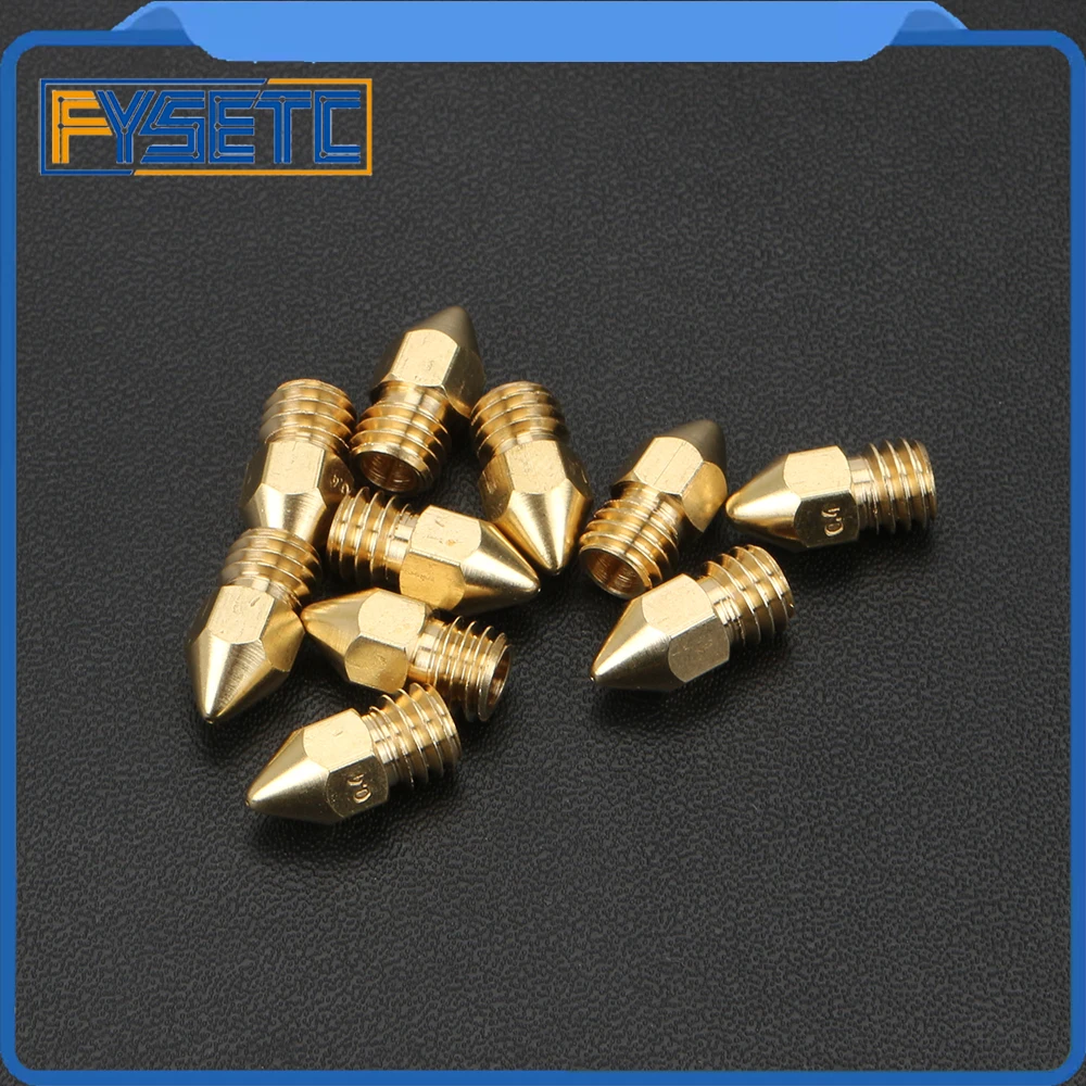 10PCS 1.75mm 0.4mm Copper Zortrax M200 Nozzle For 3D Printer