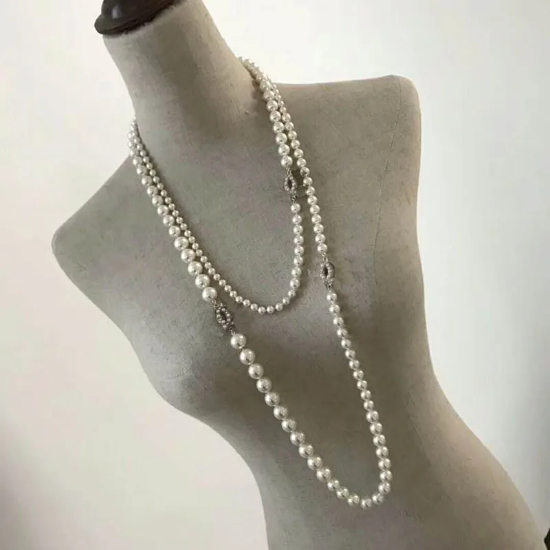 

Fashion Jewelry For Women Double knit Sweater Chain C brand Vintage Copper Design Fashion Party Necklace