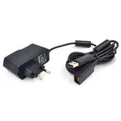 100 шт. оптовая продажа адаптер переменного тока Питание USB зарядное устройство кабель для Xbox 360 Kinect ЕС Plug