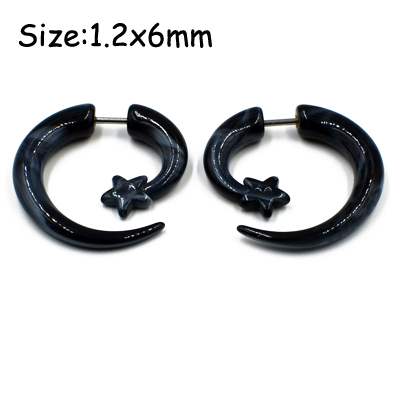 Pieces Heteromorphism Shape Gauge Ear Plug Double Color Acrylic Flesh Earring Wing Heart Spiral Shape Body Piercing Jewelry16g