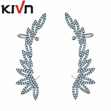 Kivn модные украшения CZ кубический цирконий для женщин и девочек Ушные Манжеты Ухо гусеничный альпинист серьги рождественские подарки ко дню матери на день рождения