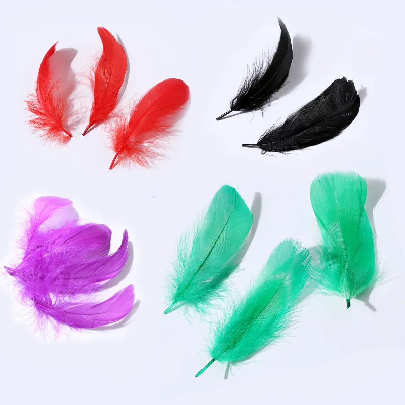 100PCS 18 Colors Dyed Natural Goose Feather Rainbow Balloon Fill Wedding Dress DIY Decorative Accessories 6-12cm | Дом и сад