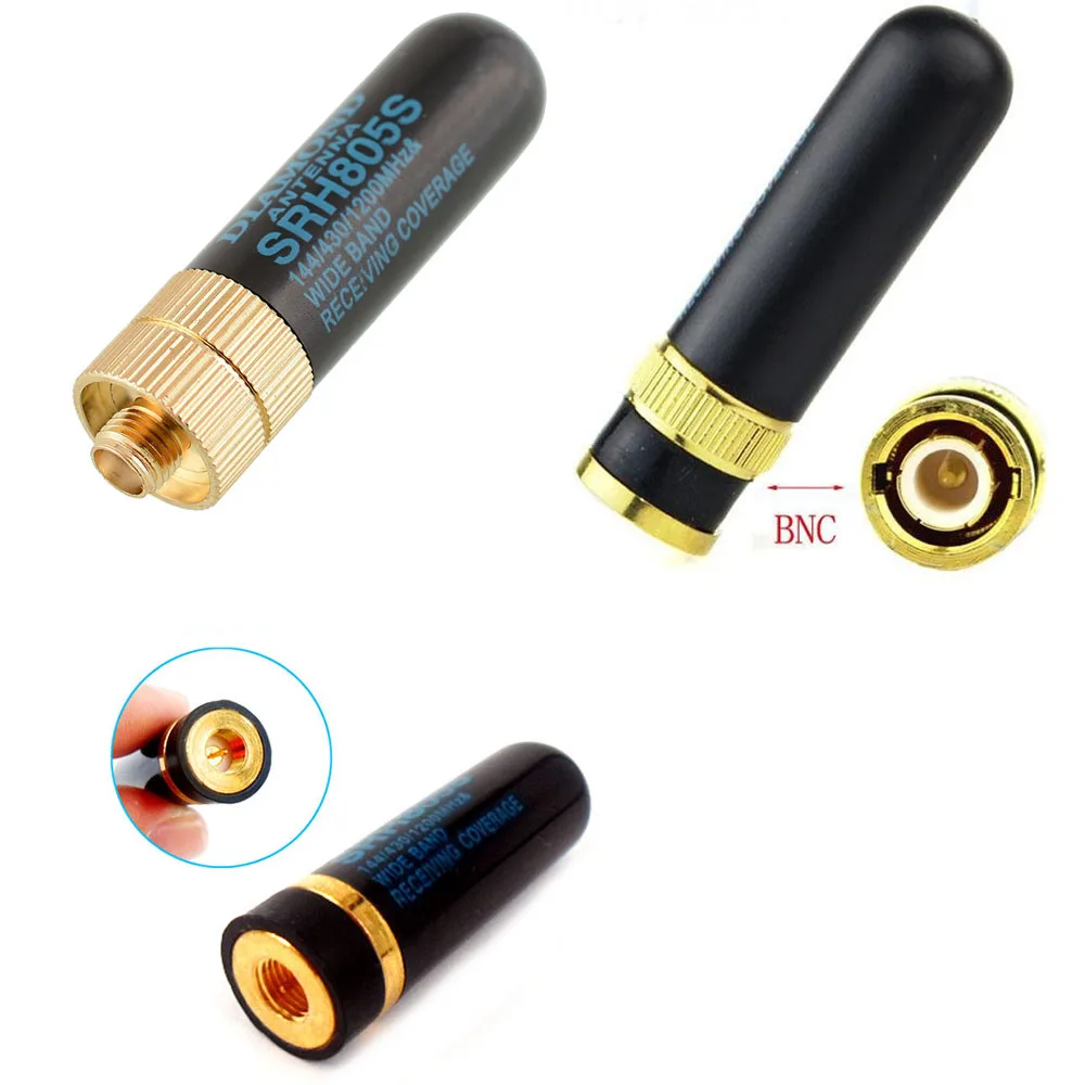 1 шт. SRH 805S SRH805S SMA мужской/женский/BNC UHF/VHF двухдиапазонная антенна для Baofeng UV 5R Kenwood