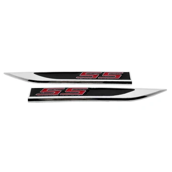 

2pcs 3D Metal Car Stickers SS Letter Emblem Badges Car Styling For Chevrolet Camaro Chevelle Aveo Cruze Malibu Sail Captiva Niva