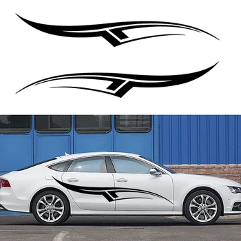 

For 2Pcs Long Spear Totem Art of Ancient Weapons Striped Car Sticker for Motorhome SUV Trailer Truck Kayak Canoe Vinyl Decals