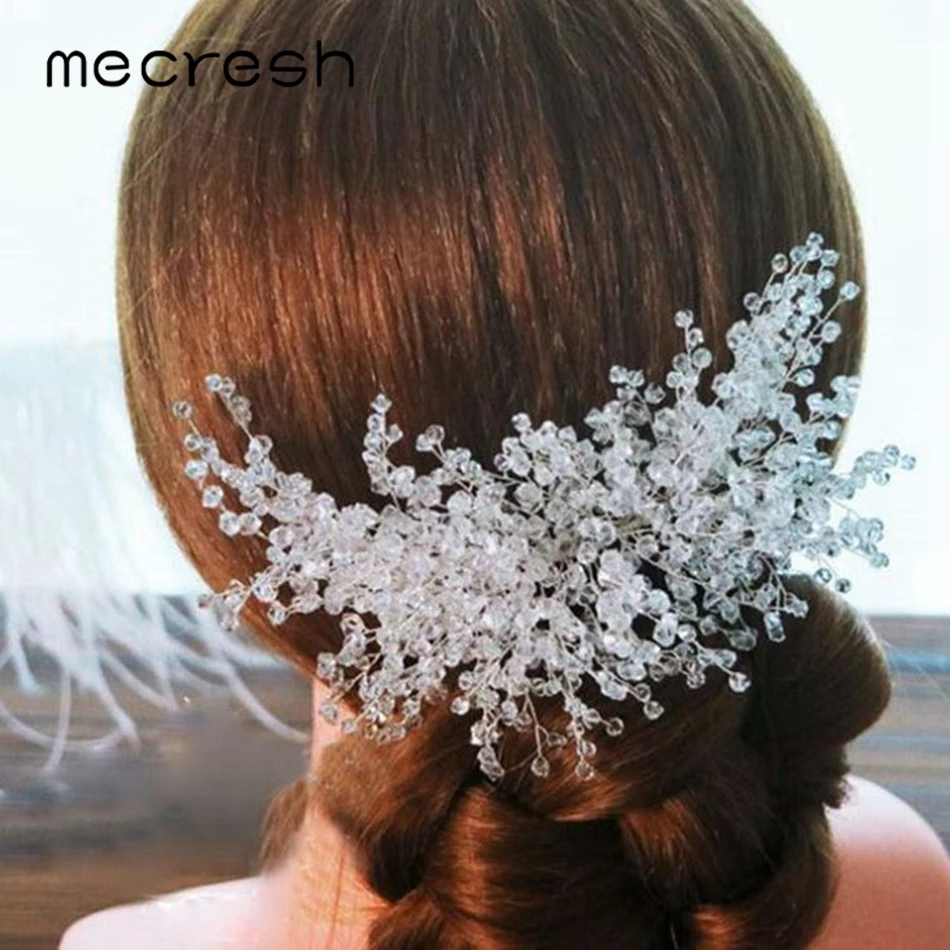 Mecresh модные свадебные расчески для волос из смолы, Женские аксессуары, роскошный головной убор для девочек, свадебные расчески для волос, ювелирные изделия для невесты FS183