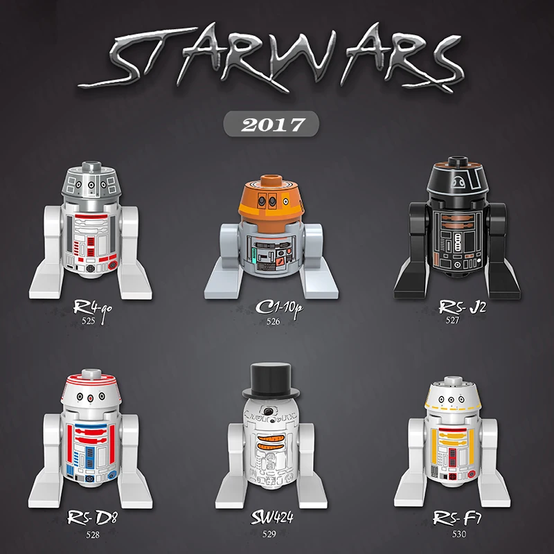 Single sale Star Wars Classic R2D2 R4-90 C1-10p R5-D8 SW424 R5-F7 LEPIN Figures DIY Blocks model & building toys Single sale Star Wars Classic R2D2 R4-90 C1-10p R5-D8 SW424 R5-F7 LEPIN Figures DIY Blocks model & building toys