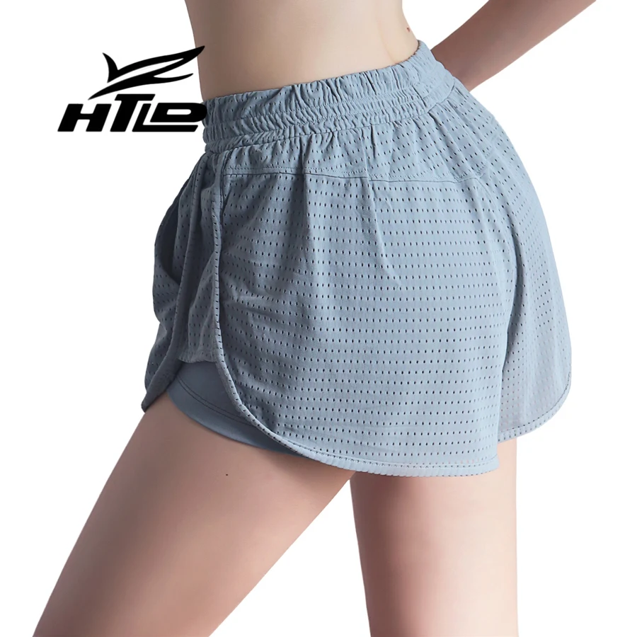

HTLD Summer Quick Dry Active Shorts Women Breathable Fitness High Waist Short Shorts Femme Loose Double Layer Short feminino 172