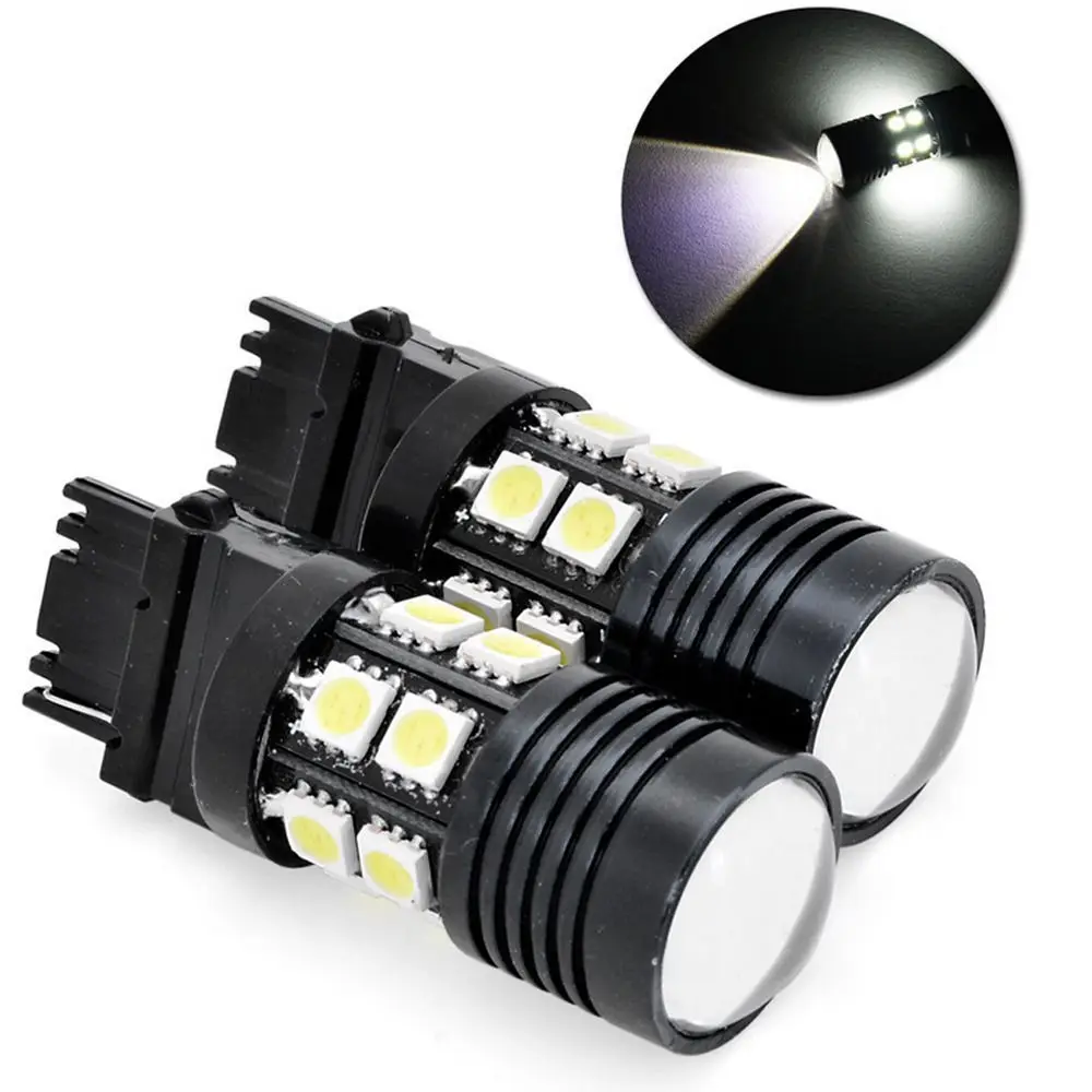 EE support 2 Pcs 3157 6000K Projector Cree Led Chips 12SMD White LED