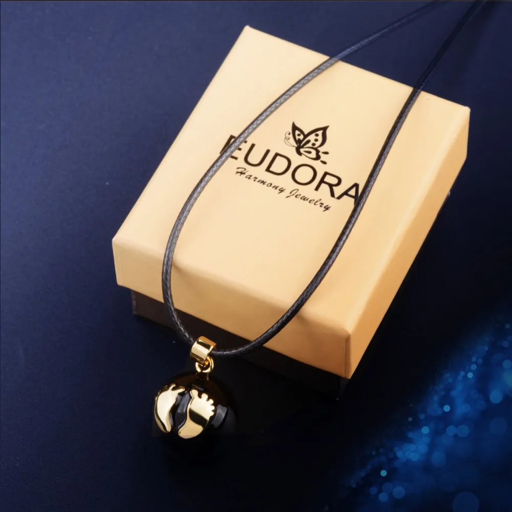 Eudora Baby Angel Caller Cute Footprint Pregnancy Ball Pendant Chime Sound Harmony Bola Mexico Ball Pendant Necklace For Women 6