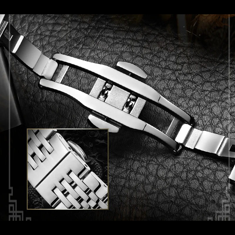 TEVISE Gold Dragon Relogio Masculino автоматические мужские часы Топ Бренд роскошные