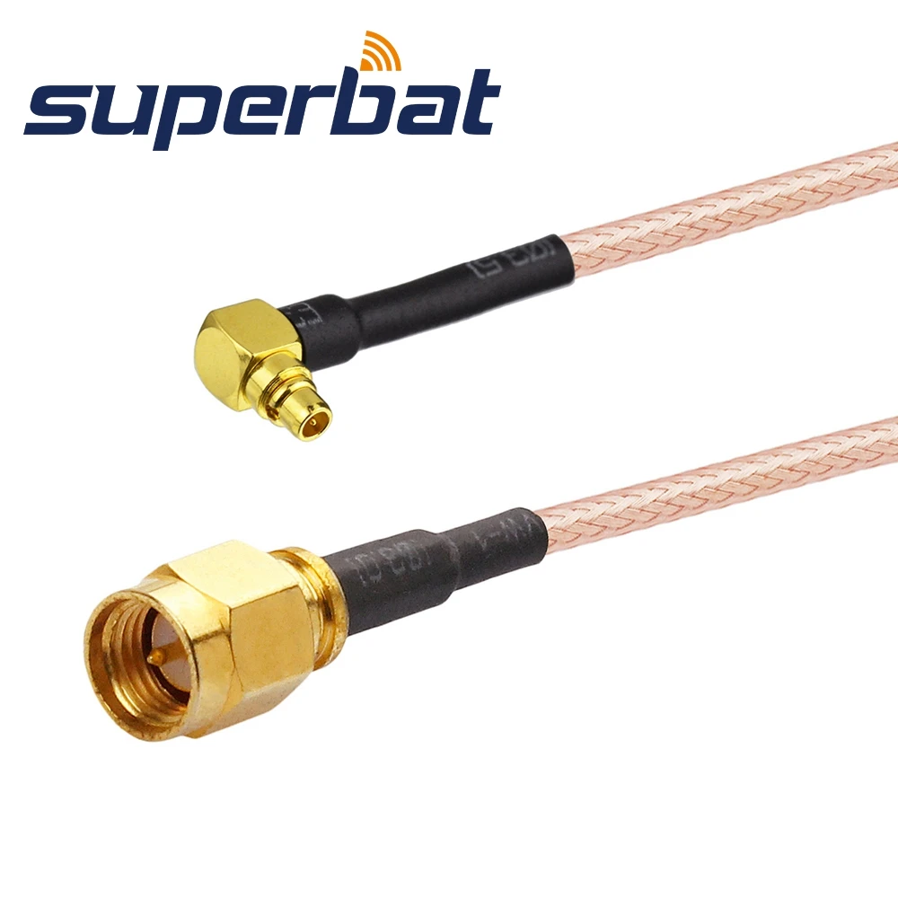 Superbat SMA штекер к MMCX прямоугольный отрезок Соединительный кабель RG316 15 см|cable trace|plug