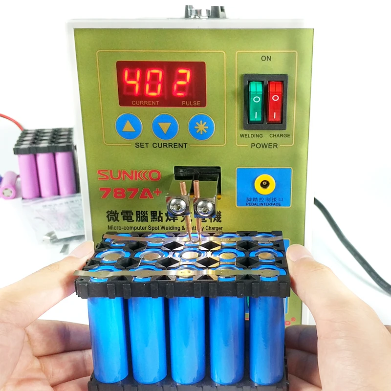 SUKKO LED Pulse Battery Spot welder 787A+ Spot welding Machine Micro-computer 18650 micro welding with LED light+Battery Clamp SUKKO LED Pulse Battery Spot welder 787A+ Spot welding Machine Micro-computer 18650 micro welding with LED light+Battery Clamp