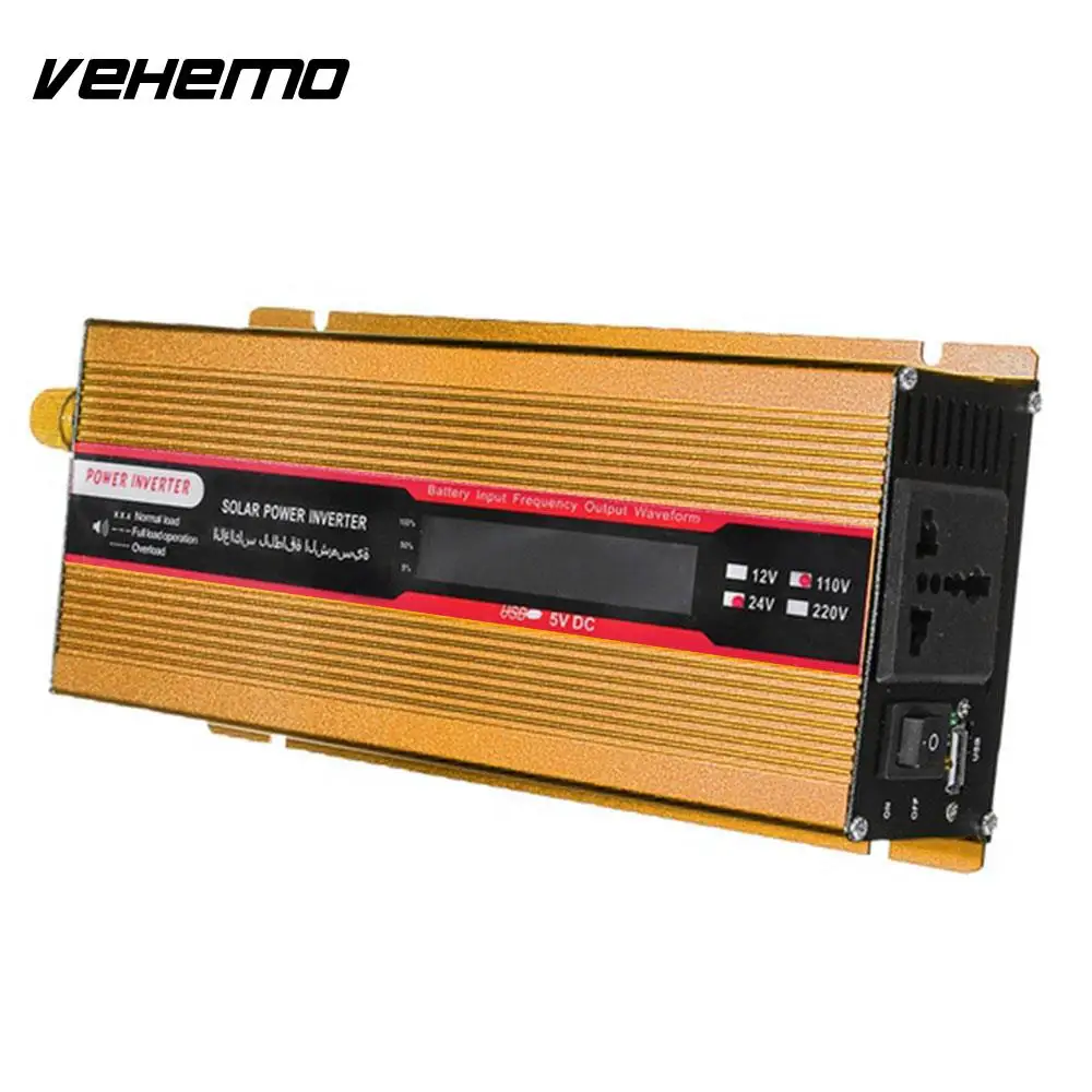 

Vehemo DC12V To AC110V Auto Inverter Solar Power Inverter Outdoor Car Inverter High Performance Portable Charger
