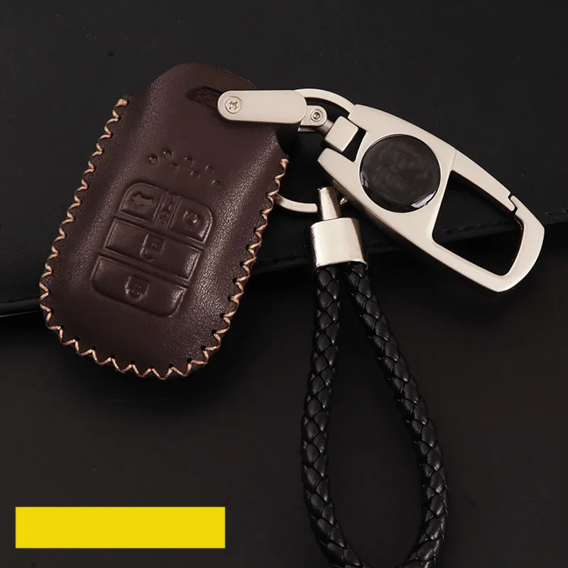 Lsrtw2017 Хомут кожаный автомобильный брелок для ключей для honda accord 2013 - Название цвета: for 9th accord 2