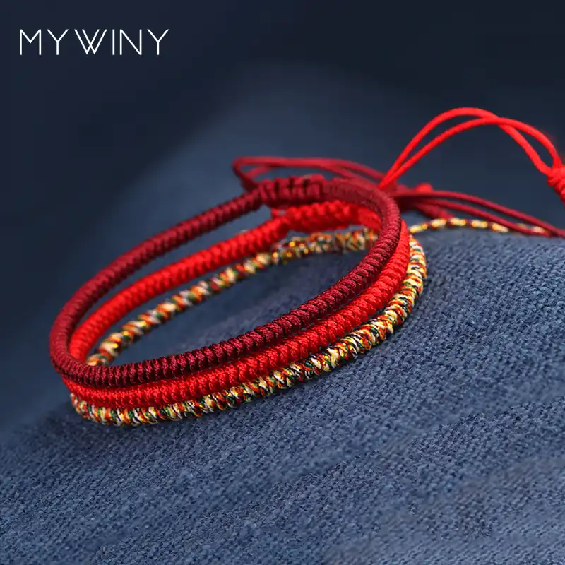 Mywiny Multi Color Adjustable Bracelet As Leonardo Dicaprio Bl Tibetan Monks Pray Handmade Braided Ethnic Luck Bracelet Charm Bracelets Aliexpress