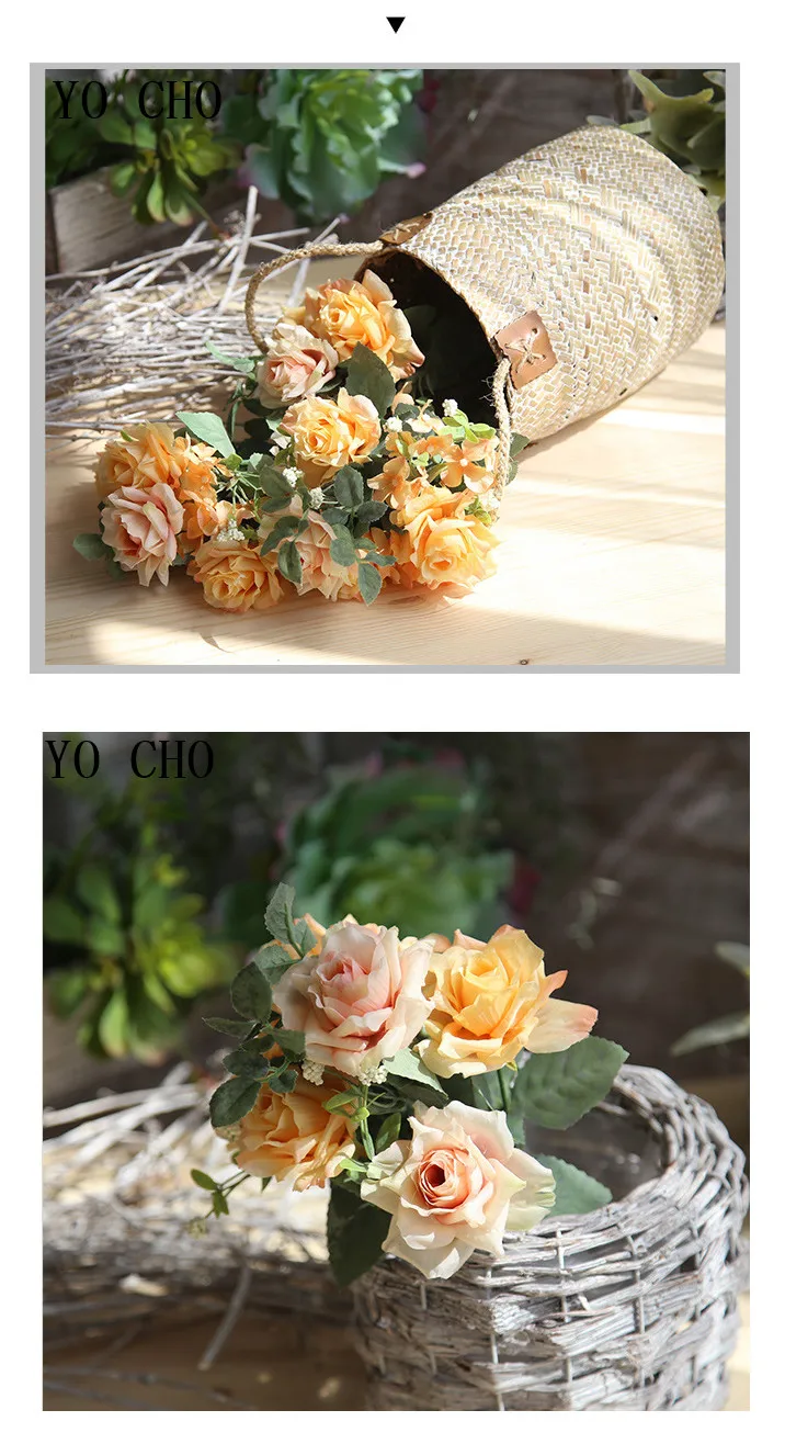 5 head roses simulation flowers 9