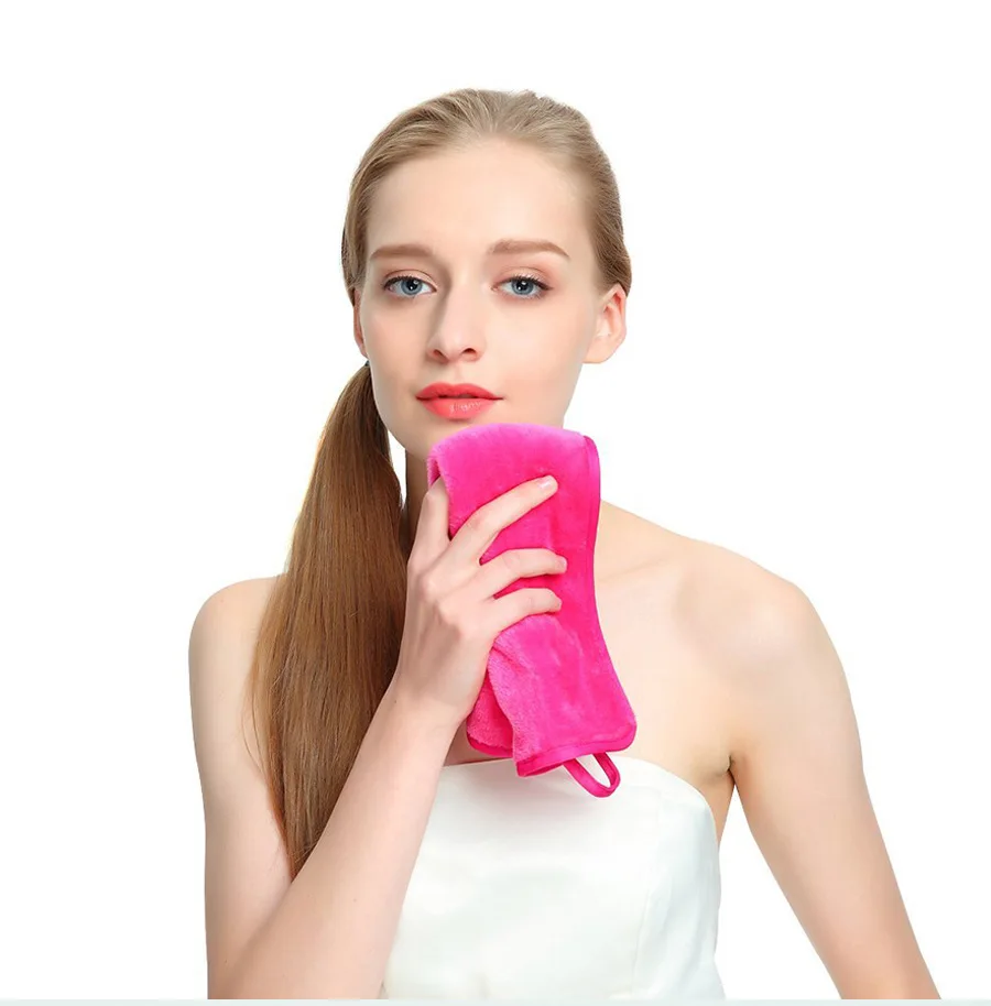 

KESMALL 1Pc Beauty Essentials Makeup Remove towel Soft towel Portable Carry Make up Cosmetics Remover Towel Cloth CL0061