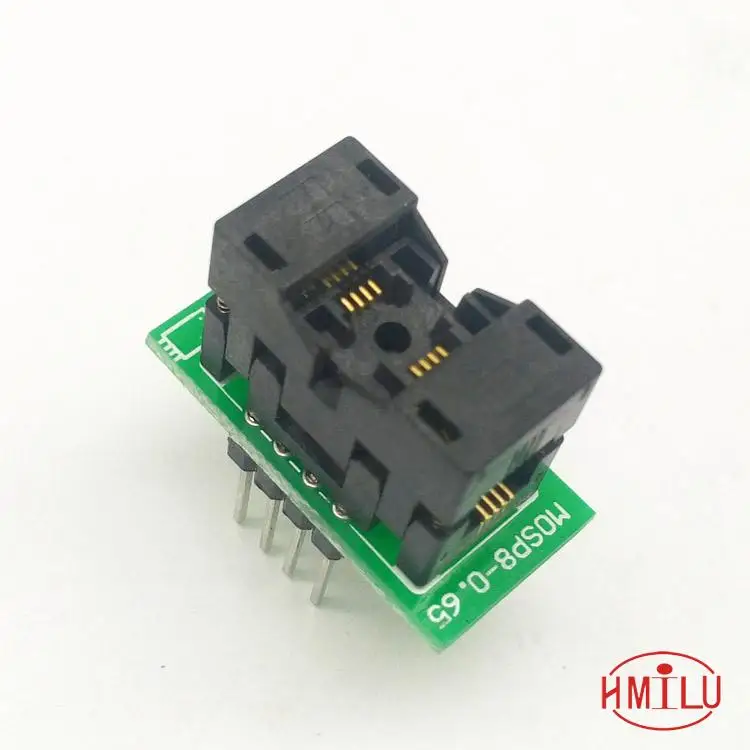 

MSOP8 To DIP8 MCU Programmer Test Socket Pitch 0.65mm IC Body Width 3mm Programming Socket Adapter