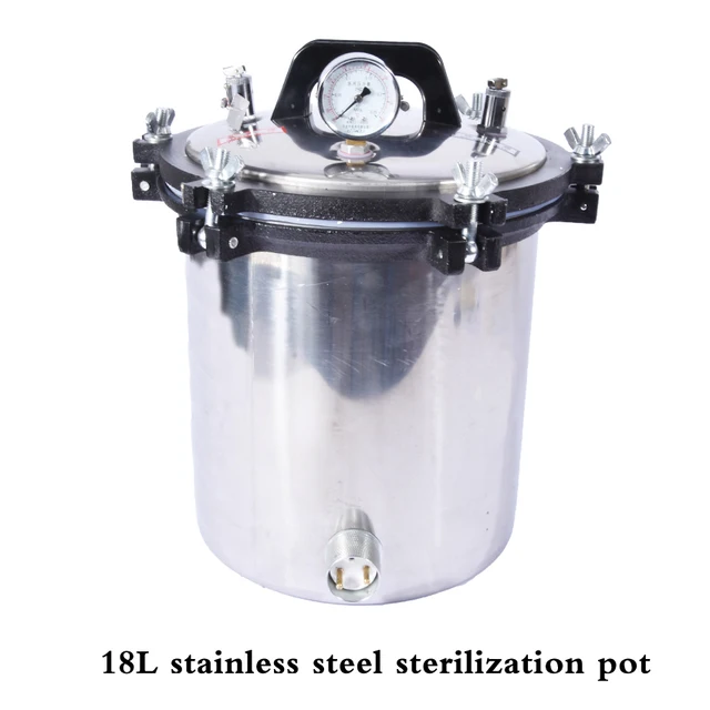 YX 18LDJ 18L Portable stainless steel sterilization pot, Pressure steam sterilizer autoclave pot