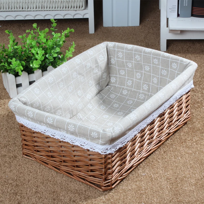 S/L Size Bamboo Wicker Weaving Storage Basket Fruit Picnic Basket Rattan Storage Box For Cosmetics Snacks Tea Book Organizer S/L Size Bamboo Wicker Weaving Storage Basket Fruit Picnic Basket Rattan Storage Box For Cosmetics Snacks Tea Book Organizer