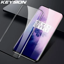 KEYSION Tempered Glass for OnePlus 7 pro 6 Curved Screen Protector Full Cover Protective Glass Film for Oneplus 7 6T 5T 1+7 pro