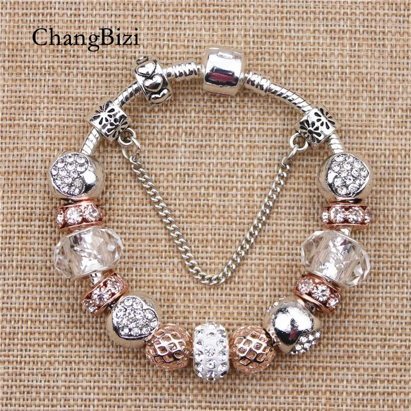 Бусины Из Белого персикового циркония Chamilia DIY модные милые Элегантные