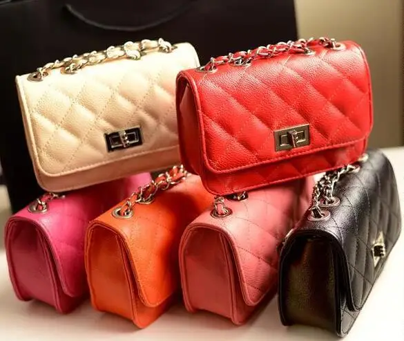 

Free shipping 2015 Summer new Fashion Girl Lingge package chain long standard messenger bag women bag Mobile Phone