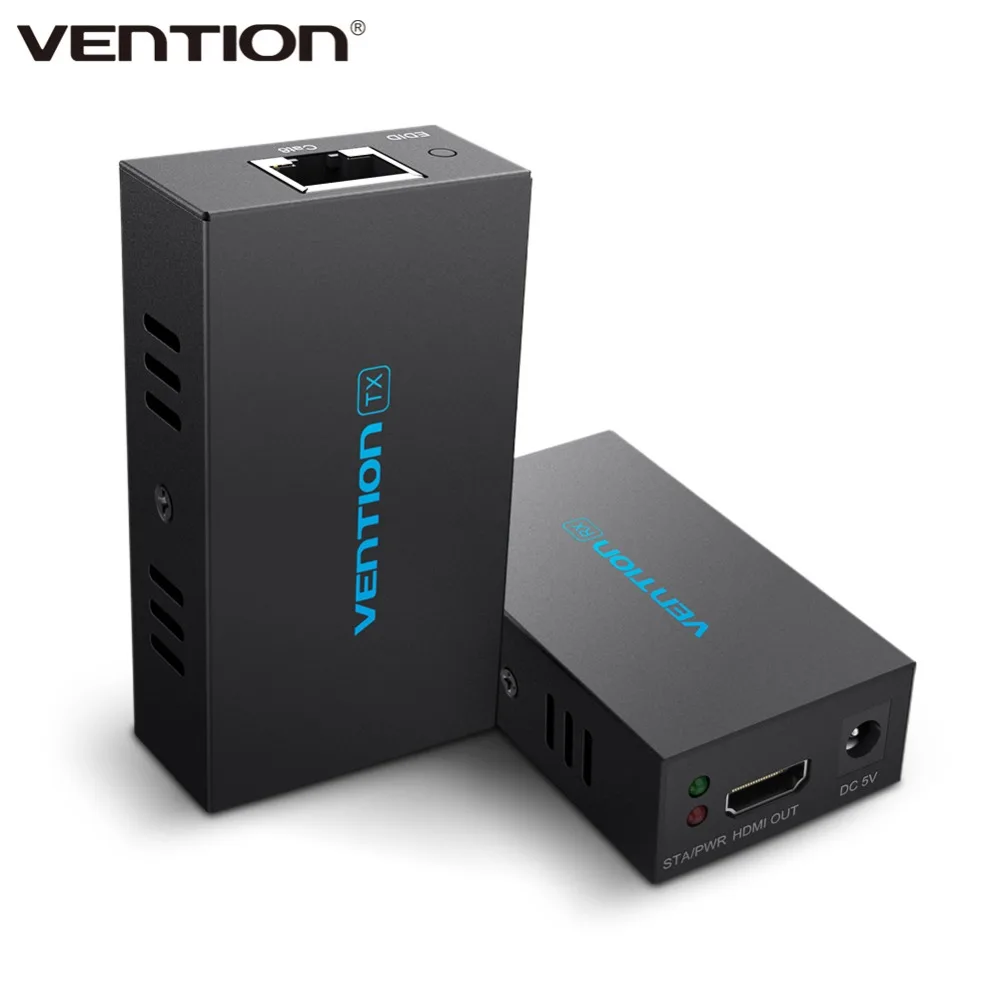 

VEnTIOn AFI Series HDMI Cable Extender Black 1080p 1080i 720p Network Cable Signal Extender Transmitter Receiver Sender Adapter
