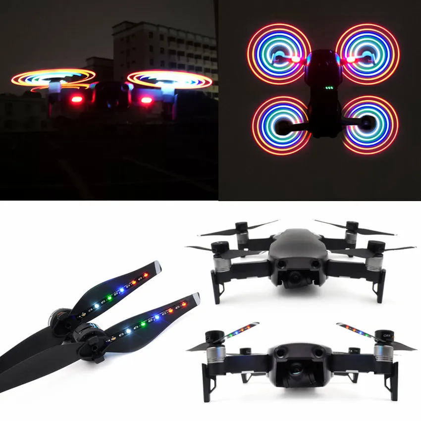 

LED Light Flash Low Noise Quick Release Propellers for DJI Mavic Air fly more combo drone Accessories