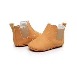 Новорожденных Для маленьких мальчиков и Ботинки для девочек искусственная кожа первые ходоки обувь для новорожденных мягкой подошве