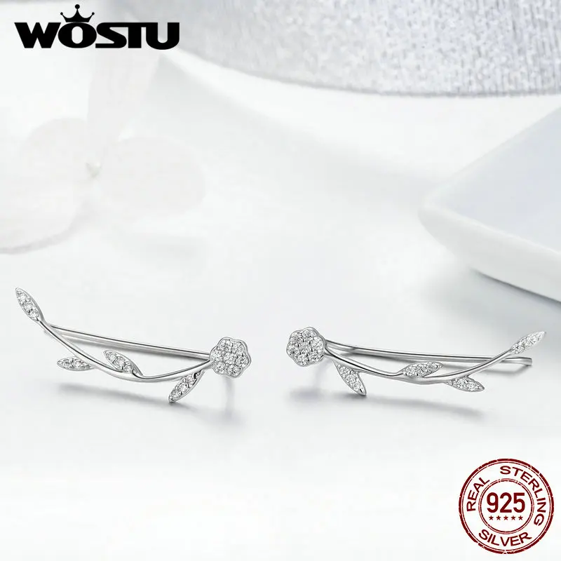 Женские серьги гвоздики в виде листьев из серебра 925 пробы|fashion stud earrings|stud earringsstud