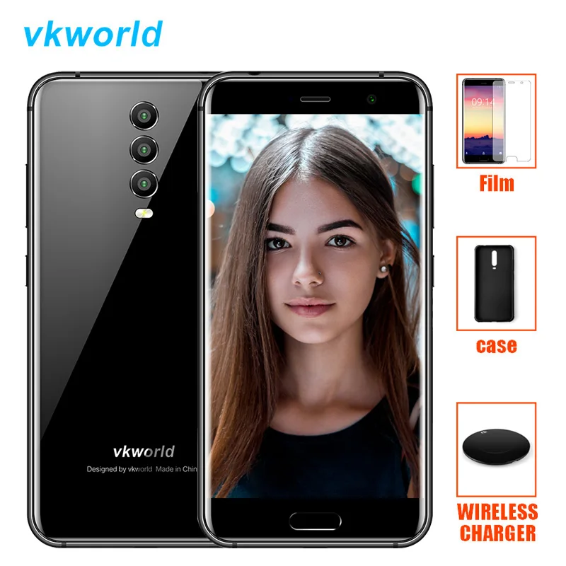 Vkworld K1 21.0MP 3 Cameras Smartphone 5.2 Inch 1920*1080 Android 8.1 Oreo Octa Core 4GB+64GB Quick Charge Mobile Phone 4040mAh