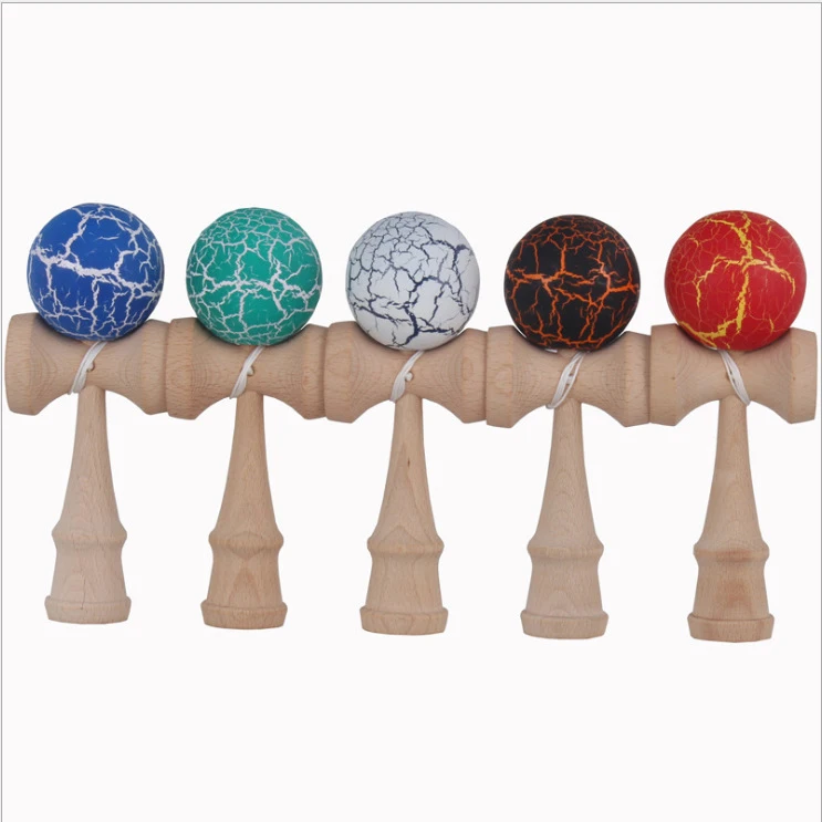 

Random Color Crack Paint Kendama Ball Skillful Juggling Game Ball Japanese Traditional Toy Balls Educational Toys For Children