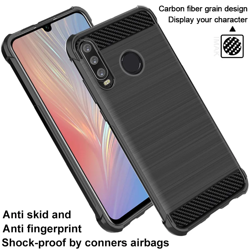 Imak Чехол из углеродного волокна для huawei P30 Pro Мягкие силиконовые подушки