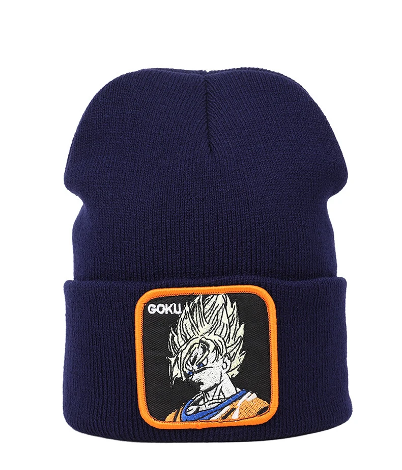 Dragon Ball Z Goku Мужская s Skullies зимняя Круглая Шапочка без полей вязаные зимние теплые чулки шапка маска для улицы Лыжная шапочка для мужчин