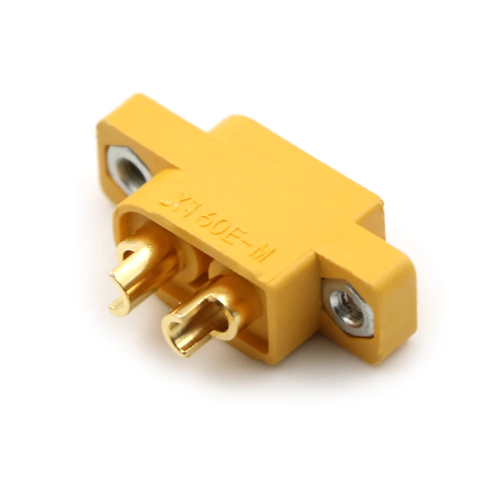 

Yellow XT60E-M Mountable XT60 Male Plug Connector For RC Models Multicopter Fixed Board DIY Spare Part