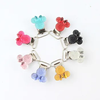 

5Pcs/Lot Resin Mouse Shape Baby Pacifier Clips Fit Metal Holders Clasps Baby Product Handmade DIY Pacifier Clip